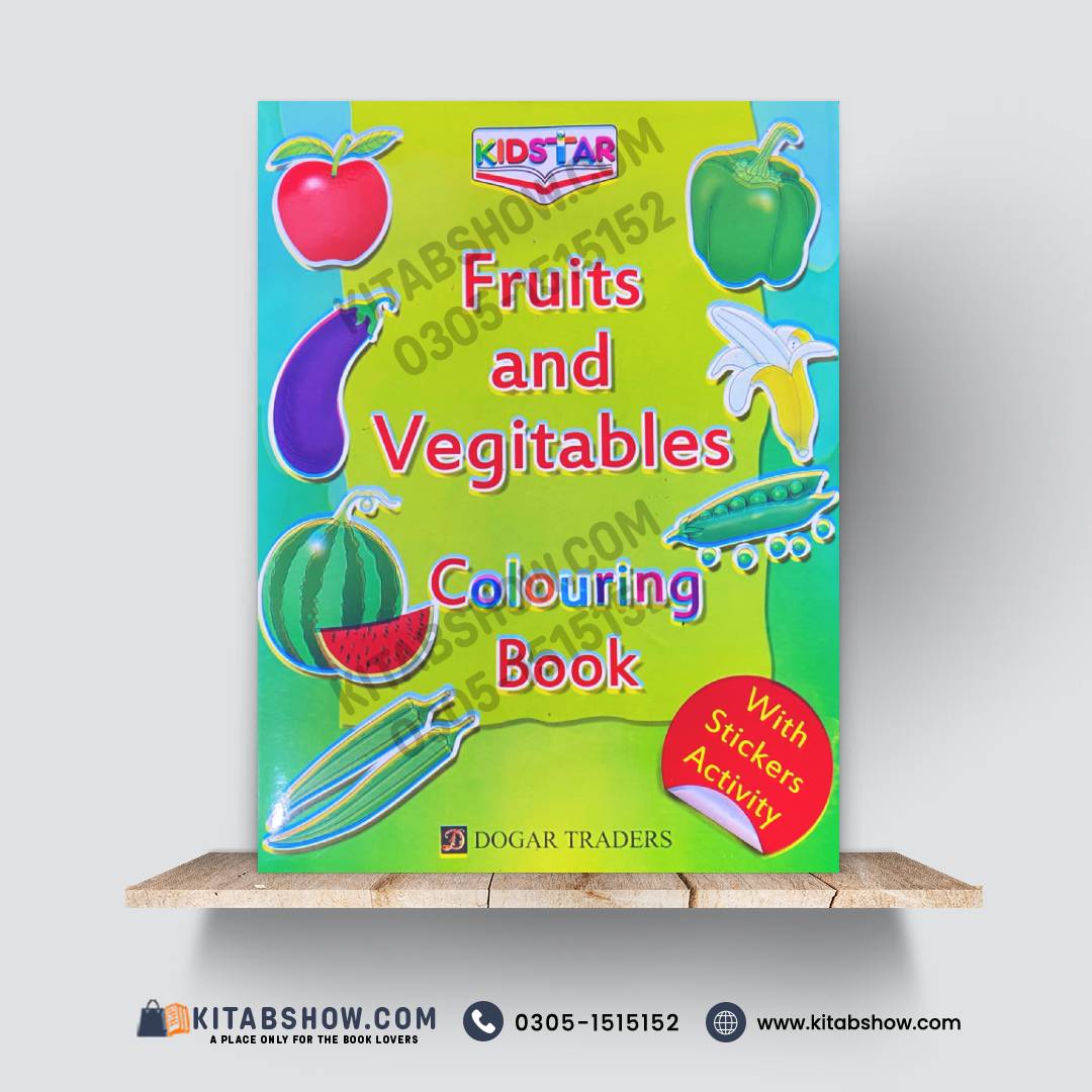 Kidstar Fruits and Vegetables Colouring Book with Sticker Activity