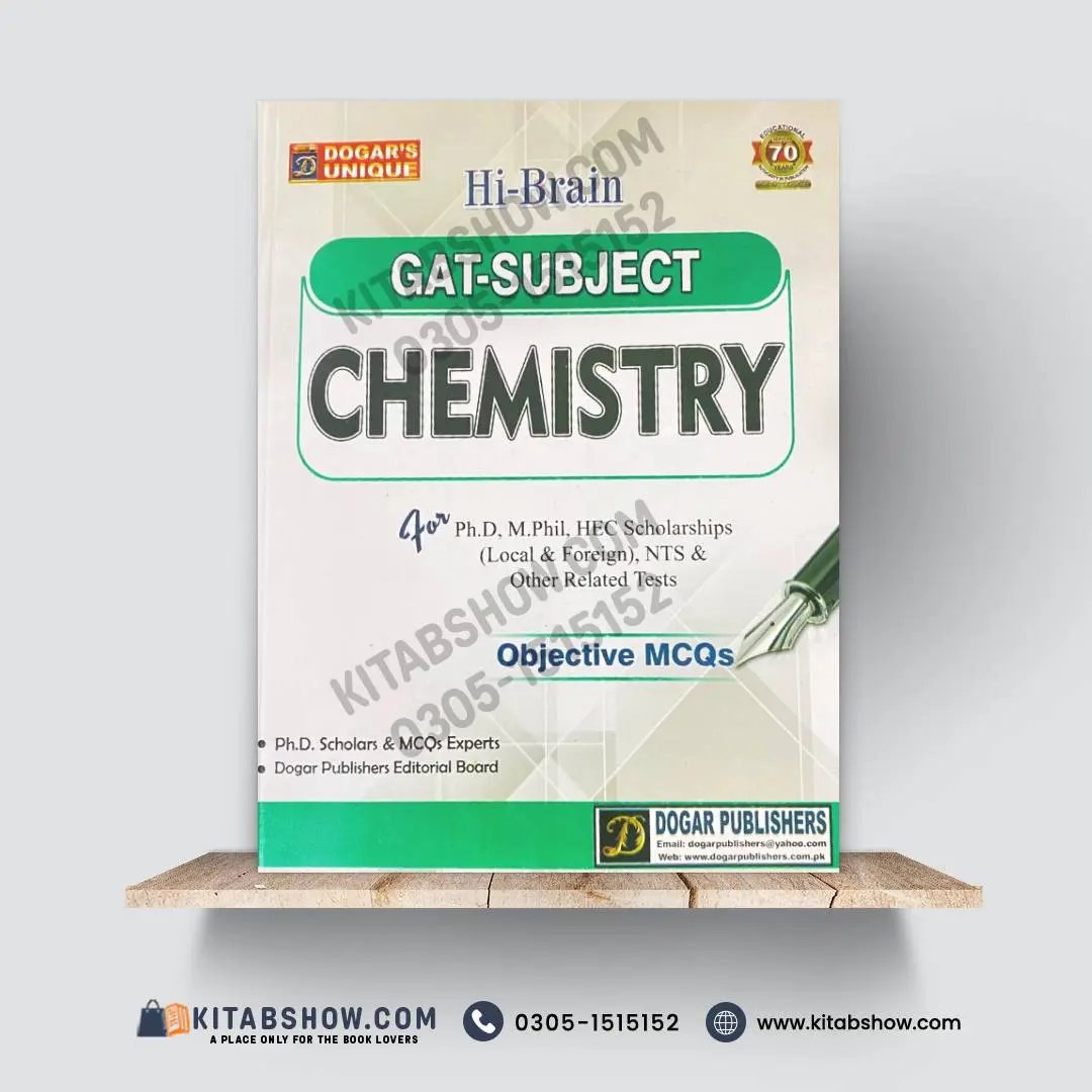 GAT-Subject Chemistry | Objective MCQs for Ph.D., M.Phil., HEC Scholarships & NTS Tests