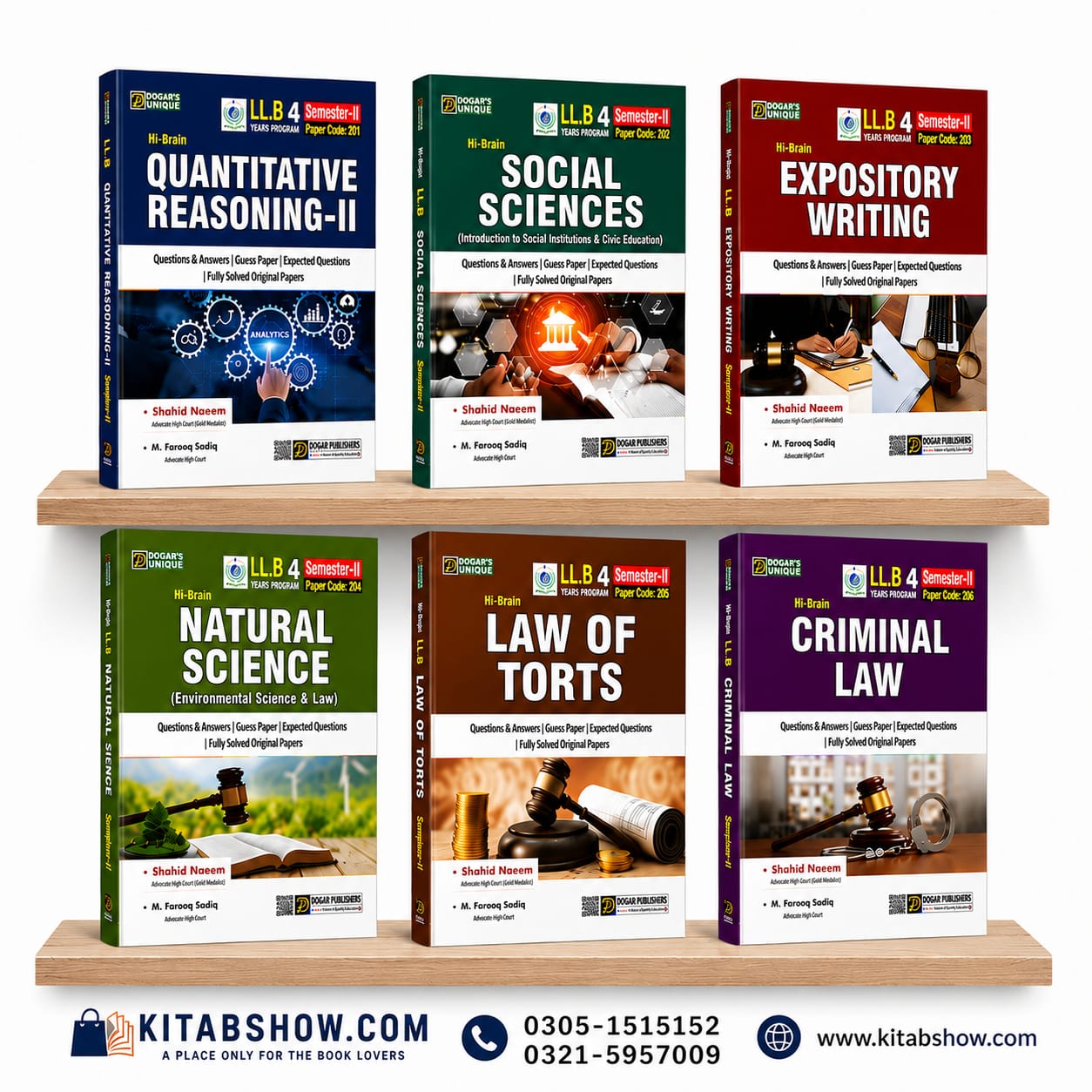 LL.B 4 Years Program – Semester II Complete Study Set (Papers 201–206)