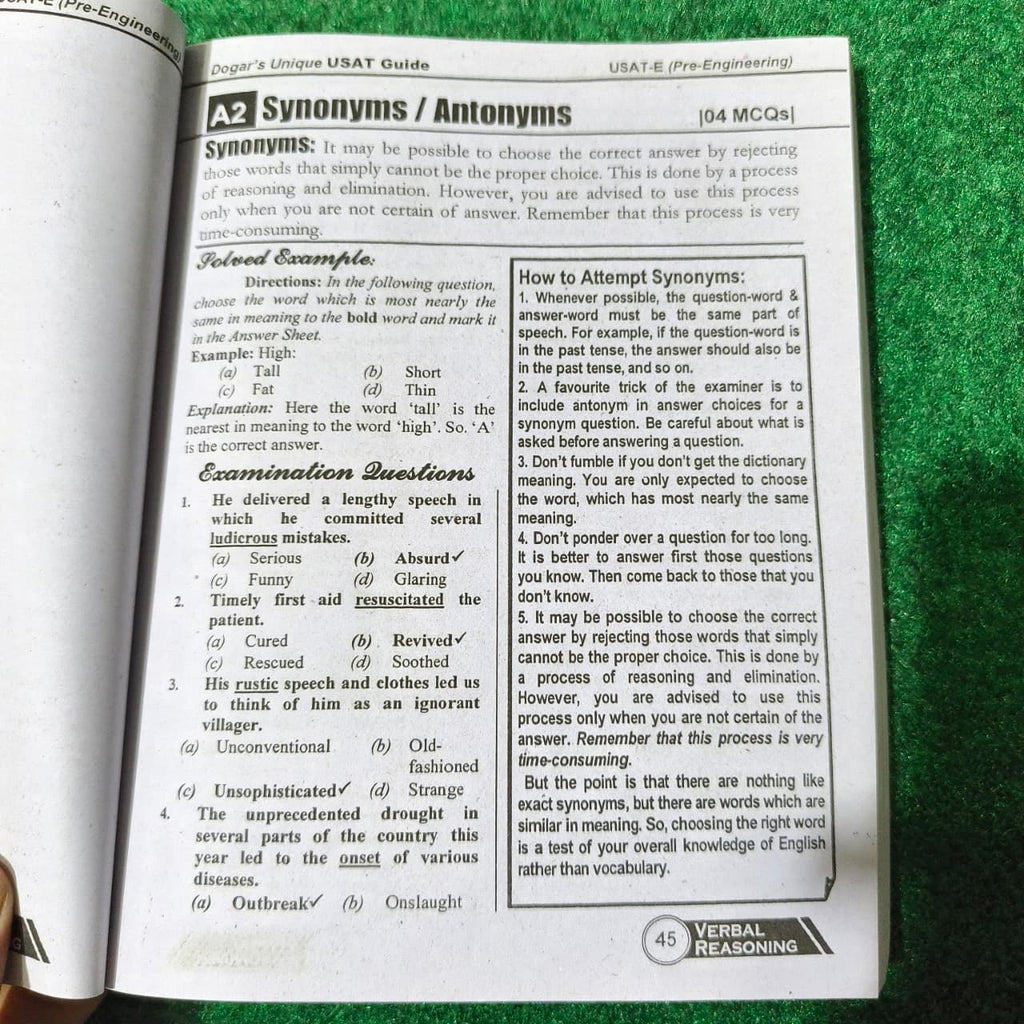 PU-E USAT-E Pre-Engineering Admission Test by Dogar Publishe