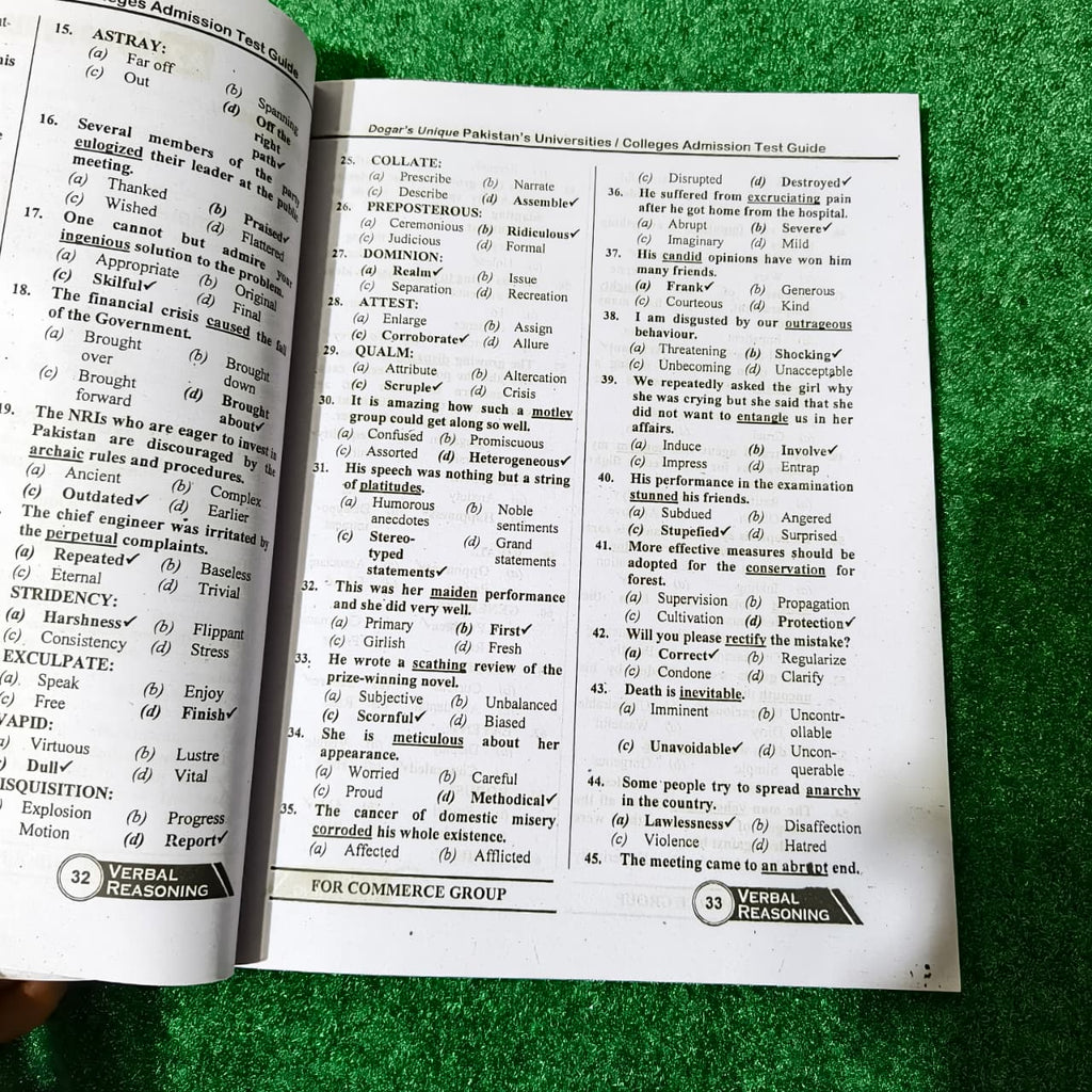 PU-COM USAT-COM Commerce Group Admission Test by Dogar Publishers