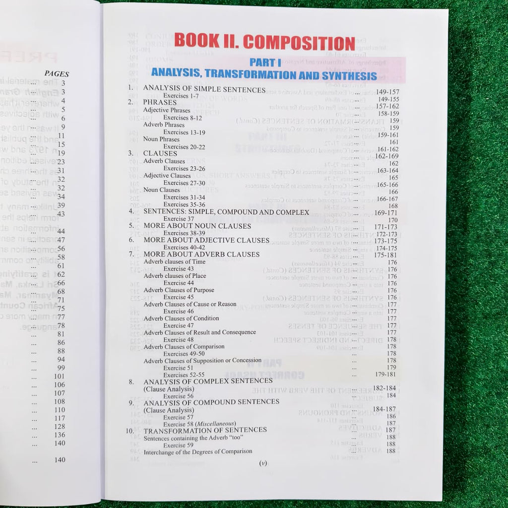 Wren & Martin's High School English Grammar & Composition (Set of Book & Key Book) For CSS, PMS & Competitive Exams