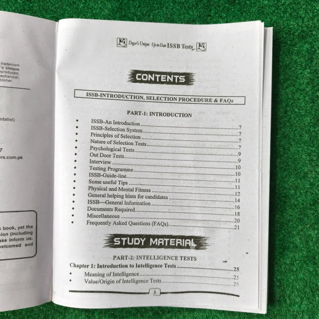 ISSB Tests Guide by Haji Wali Muhammad Dogar
