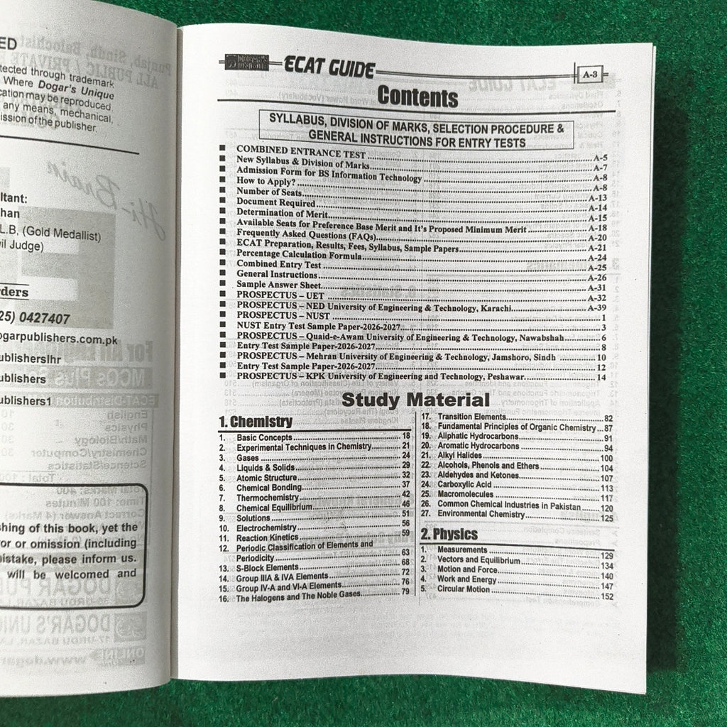 Pakistan Combined Entrance Test (ECAT) Guide by Ch. Muhammad Iqbal