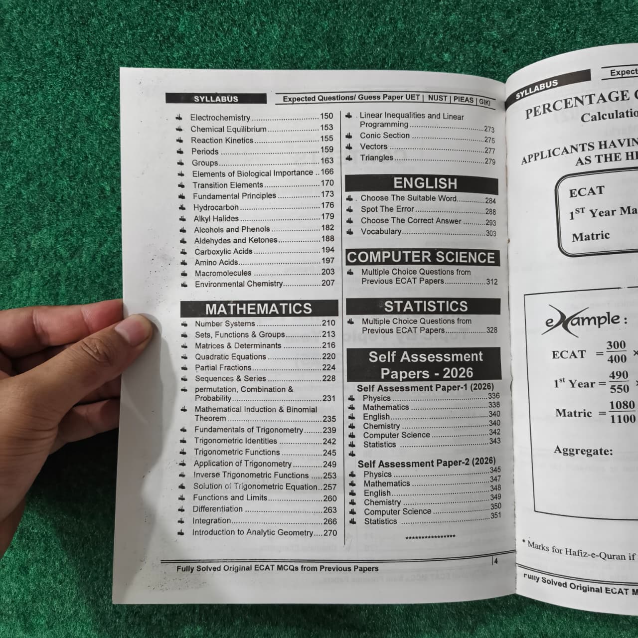 ECAT Guess Paper - Expected Questions Guide by Engr. Noor-ul-Ain