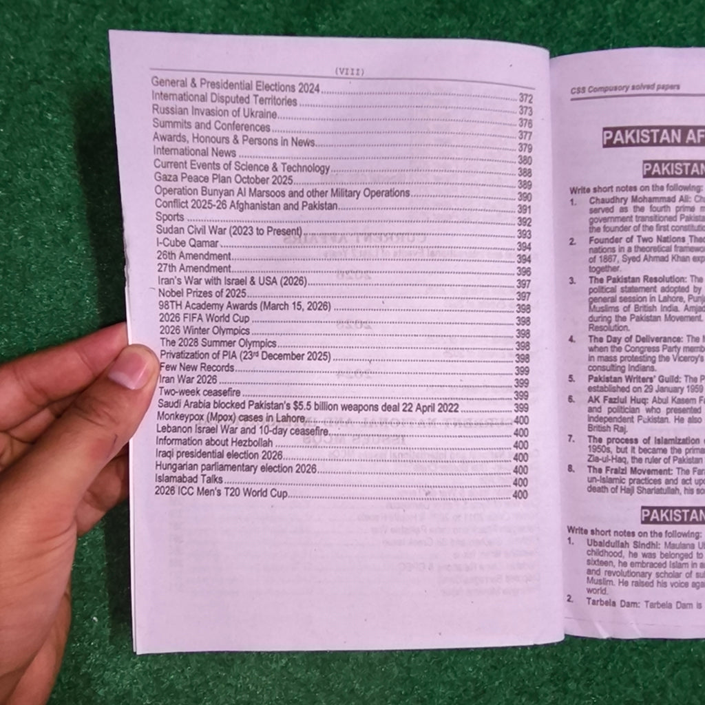 CSS MCQs Compulsory Subjects Previous Solved Papers 2026–2027 by Rai Mansab Ali