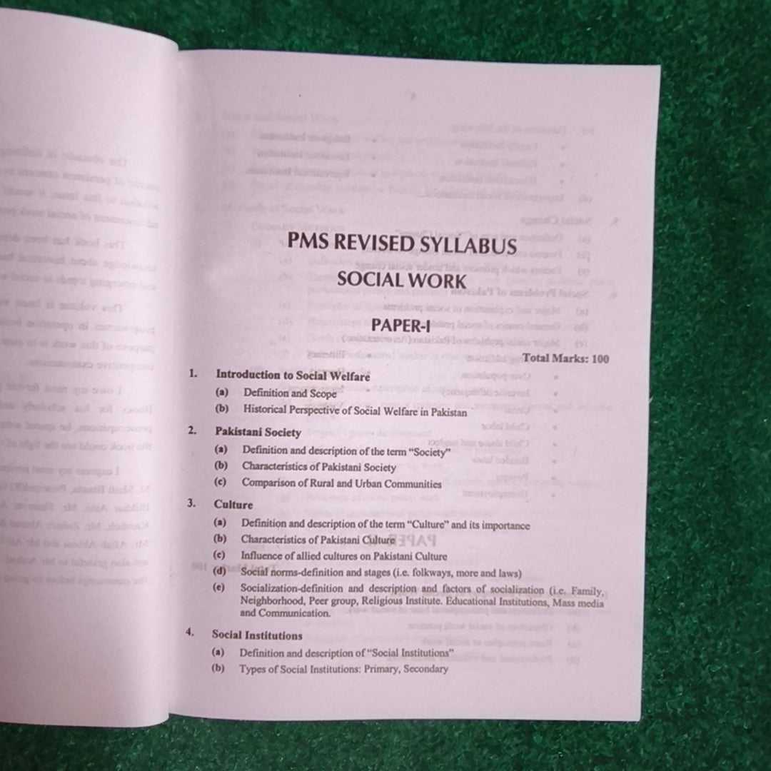 An Introduction to Social Work For PMS by Waqar Aziz Bhutta