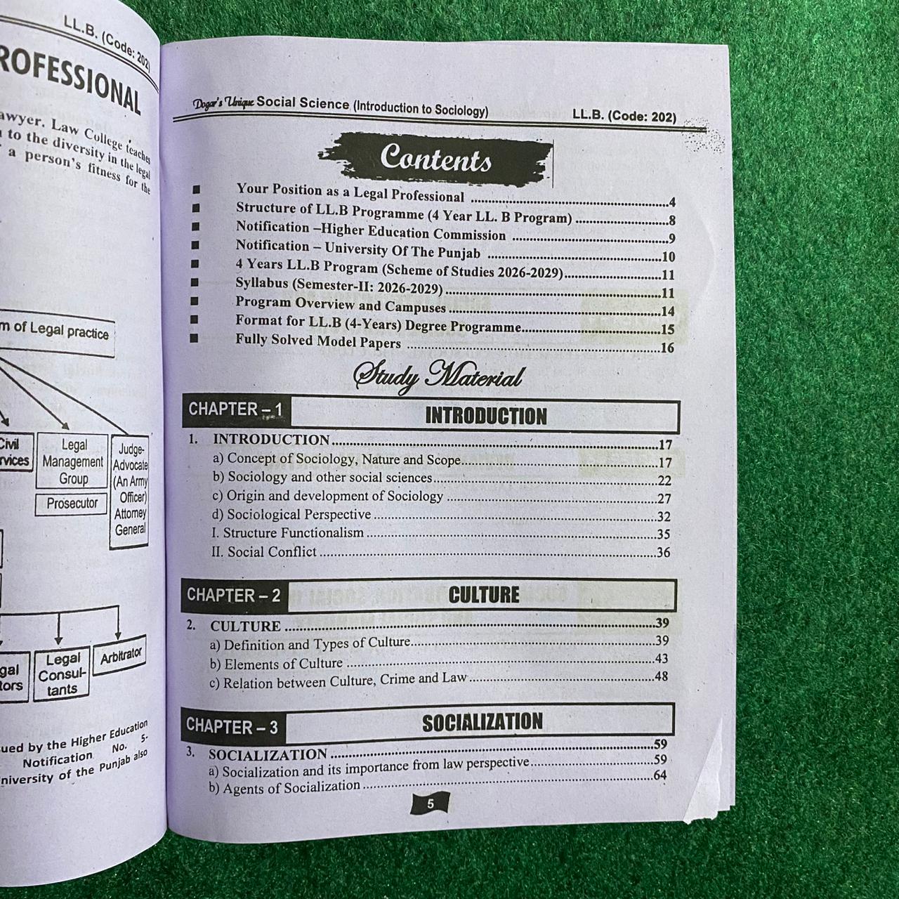 Hi-Brain Social Sciences LL.B 4 Years Program Semester-II Book