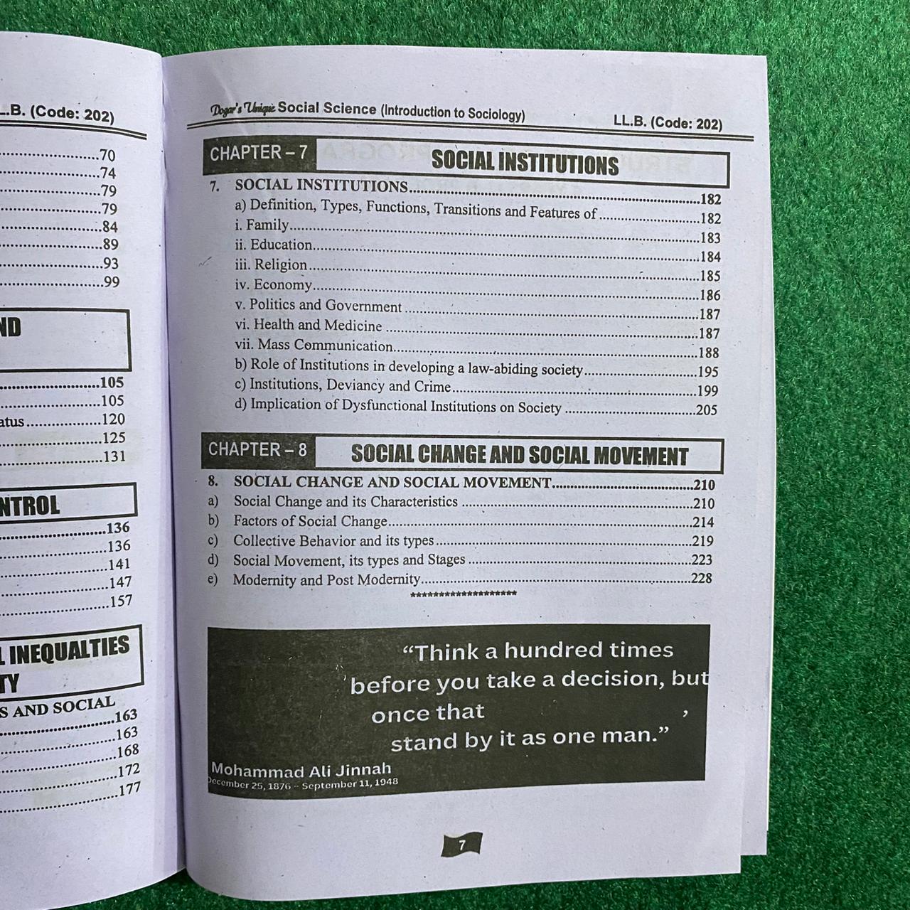 Hi-Brain Social Sciences LL.B 4 Years Program Semester-II Book