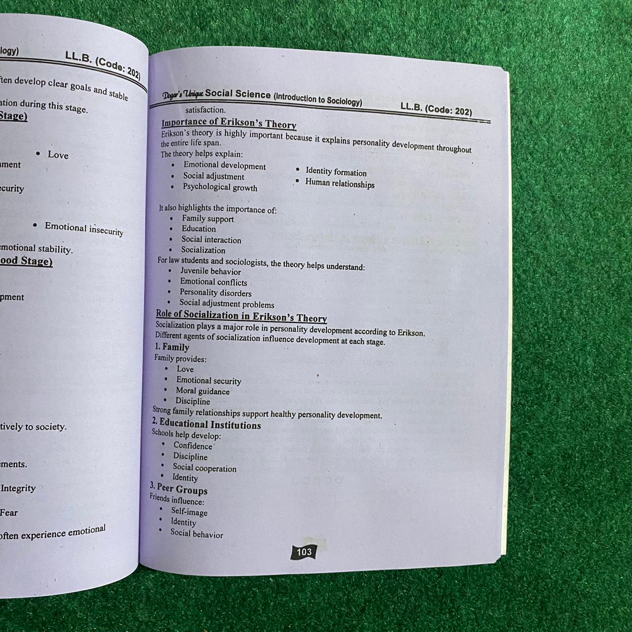 Hi-Brain Social Sciences LL.B 4 Years Program Semester-II Book