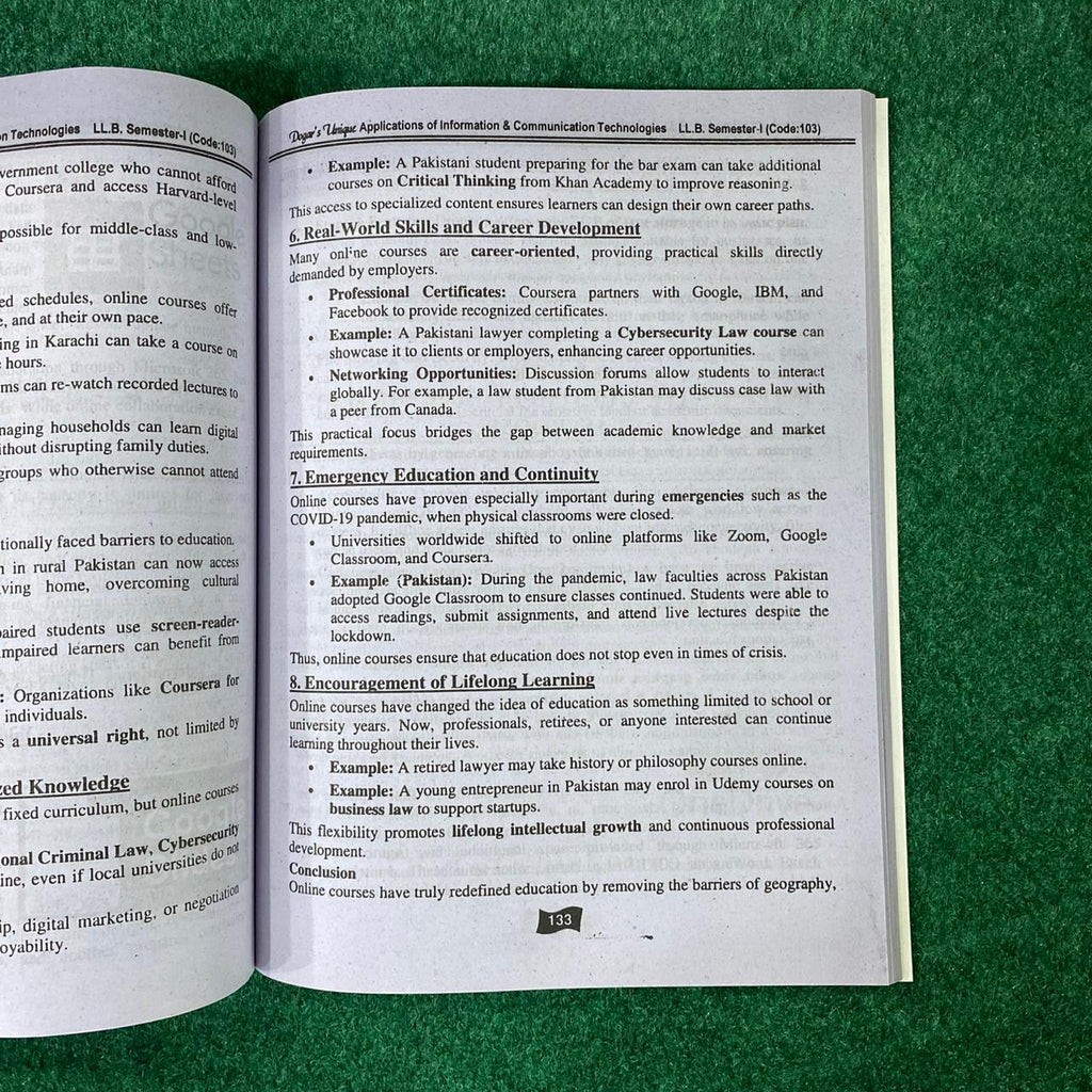 Hi-Brain Applications of Information & Communication Technologies LL.B 4 Years Program Part-I Semester-I Book