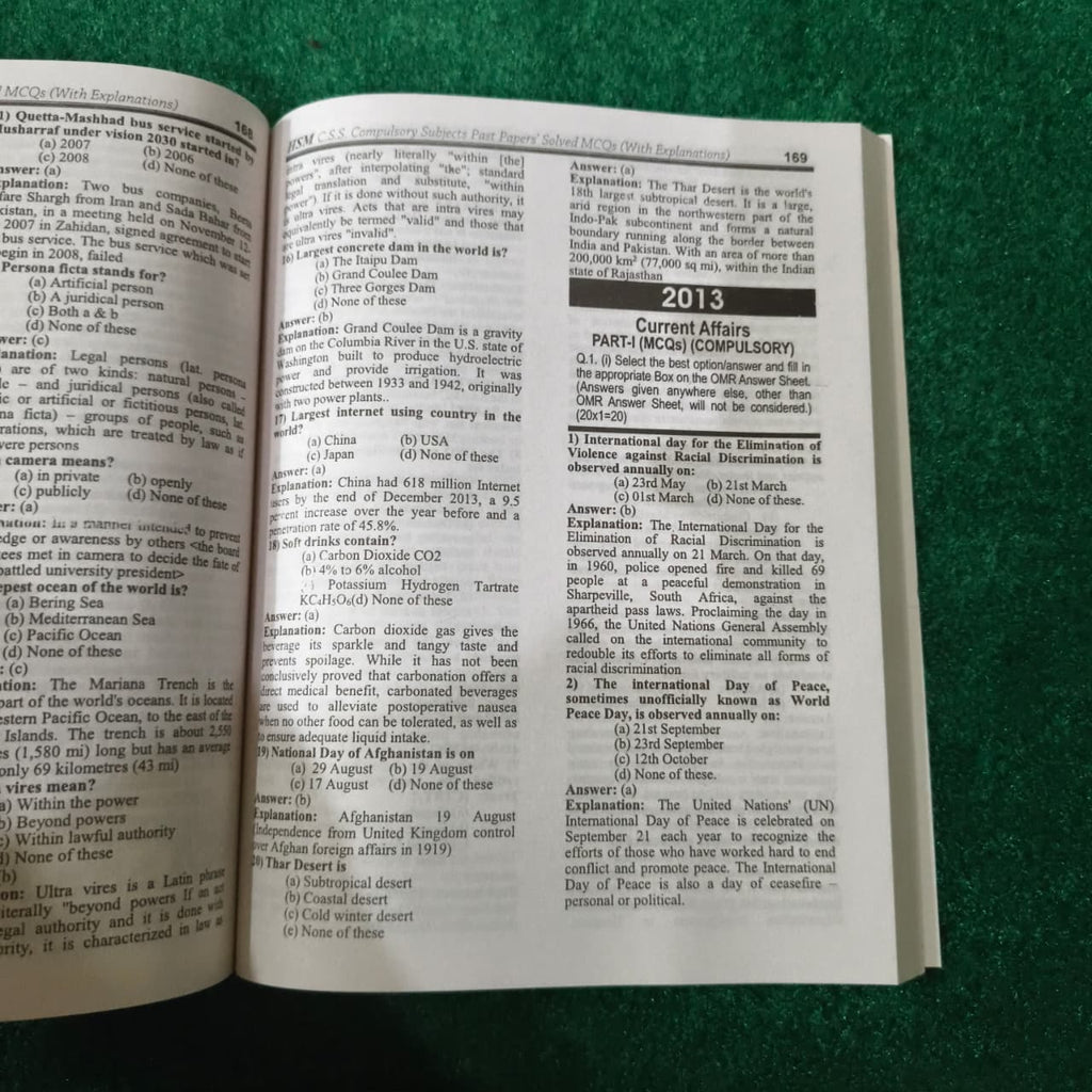 CSS Compulsory Subjects Solved MCQs (1971–2026) with Explanations | Latest Edition 2026