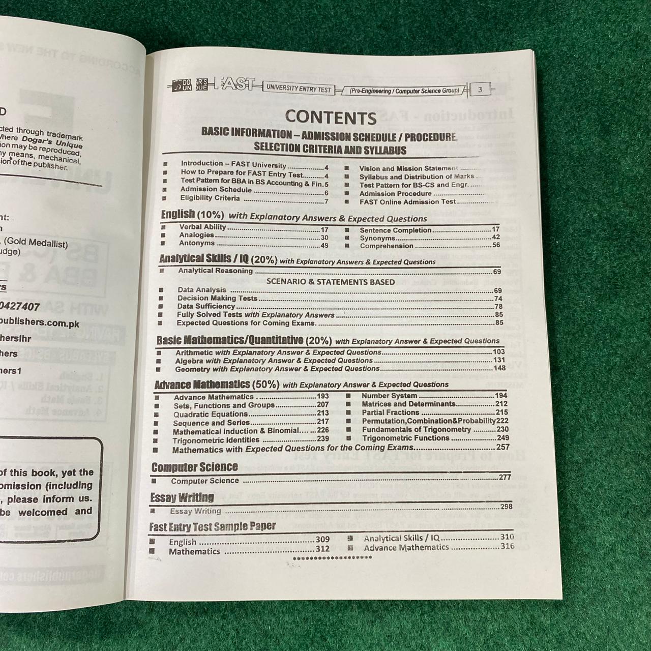 FAST University Entry Test Guide (BS CS / Engineering)