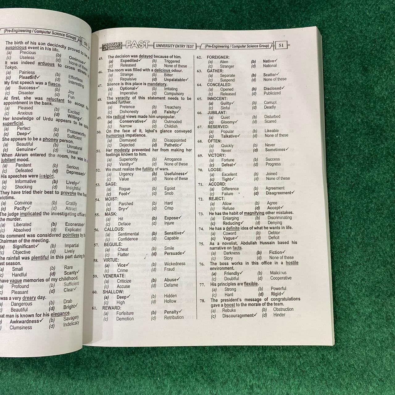 FAST University Entry Test Guide (BS CS / Engineering)
