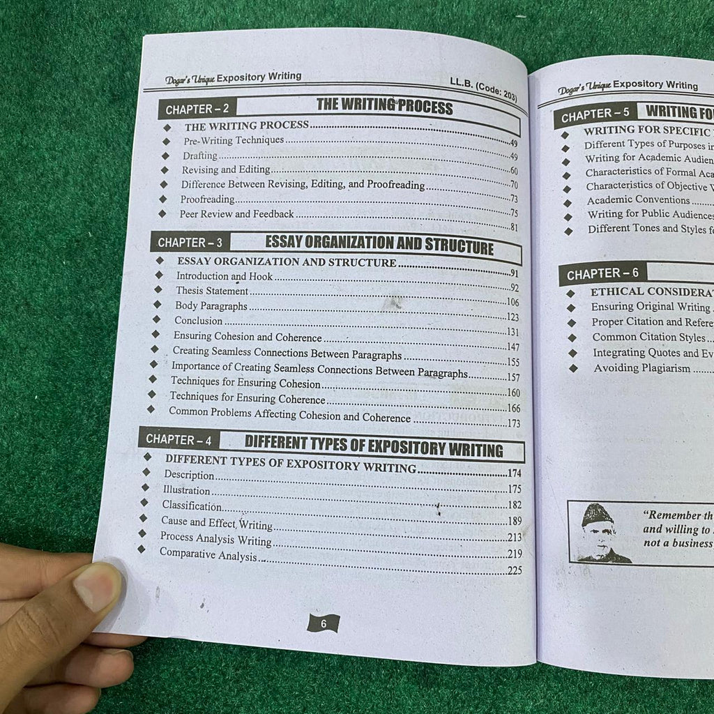 Expository Writing (LL.B 4 Years Program – Semester II)