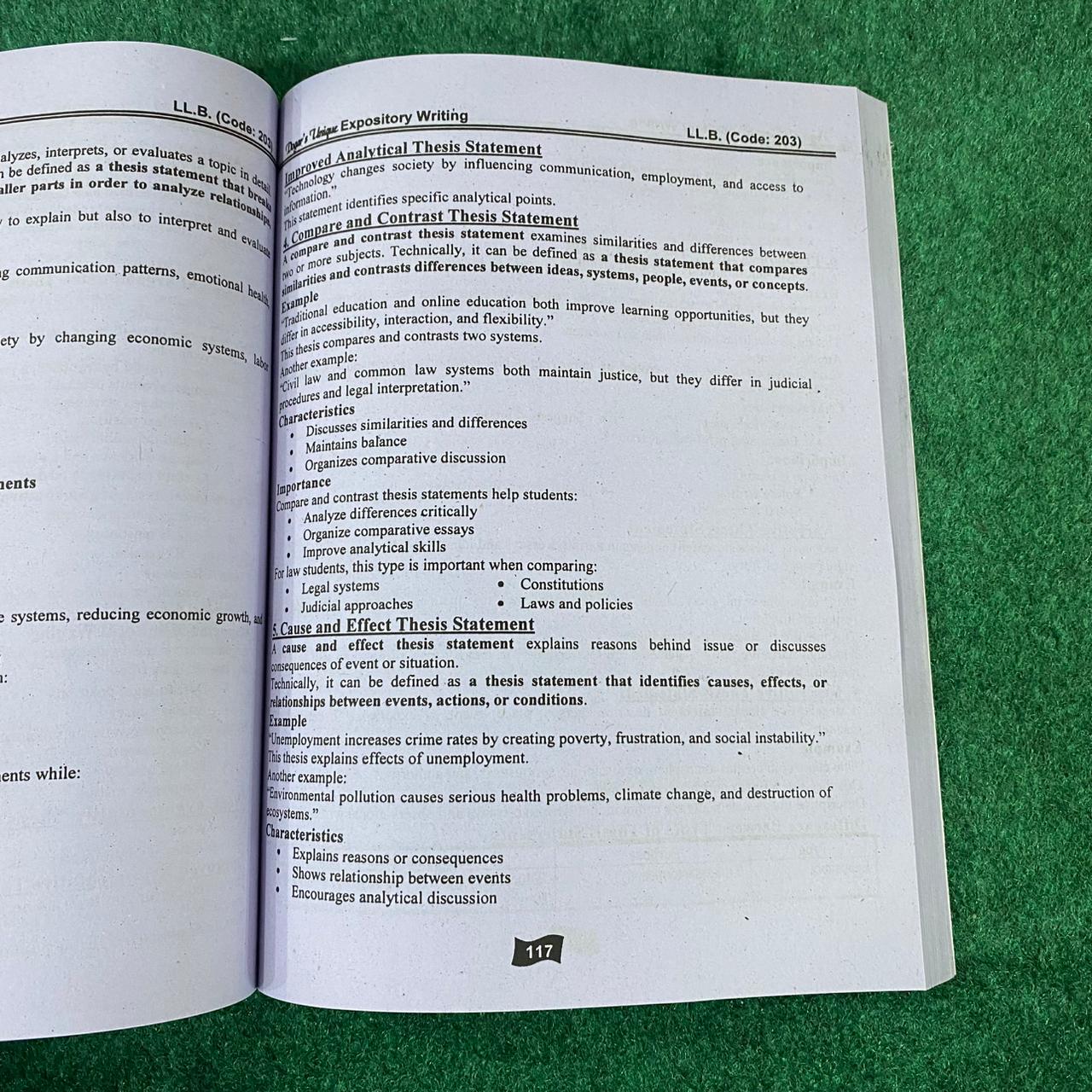 Expository Writing (LL.B 4 Years Program – Semester II)