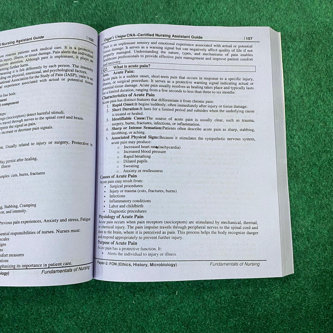 CNA-1 Fundamentals of Nursing (Year-1 Paper-II)