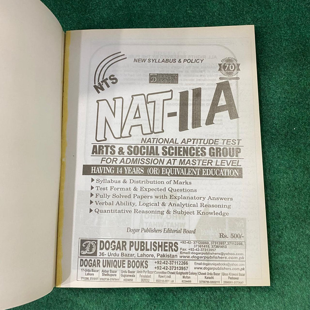 NTS NAT 2A Student Guide – Master Level Programme (Arts & Social Sciences Group)