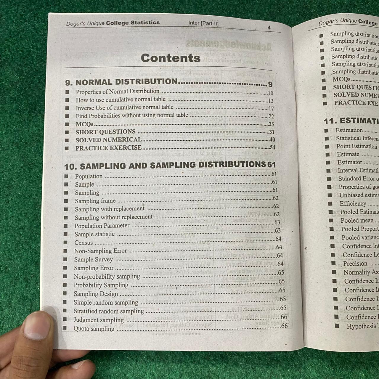 College Statistics (12th Class) – Textbook with Fully Solved Previous Board Papers