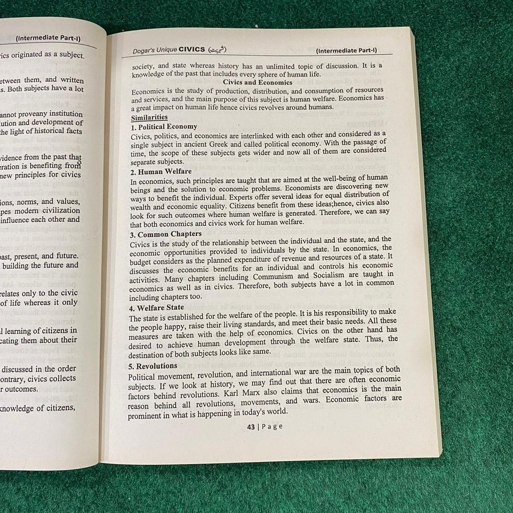 Intermediate Civics Part-I – Subjective & Objective Guide